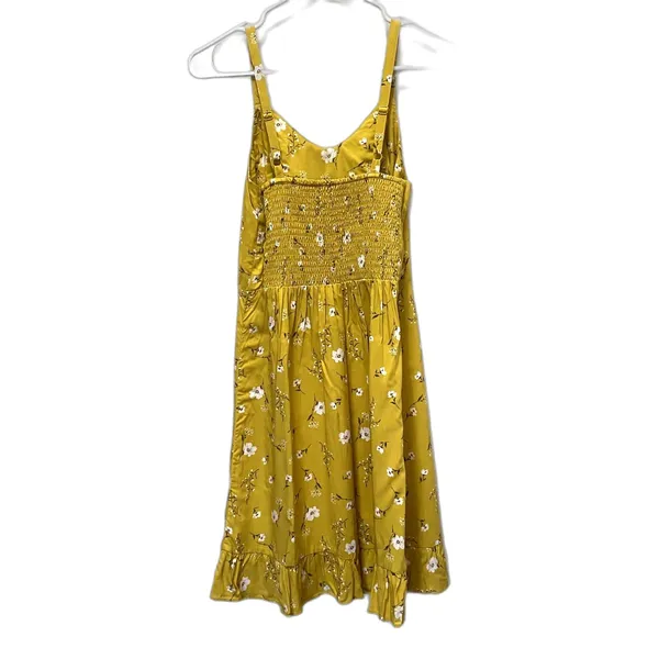 NWT Old Navy‎ Smock Cami Sundress Mini Ruffle Hem Yellow Floral Summer Size XS - Image 5