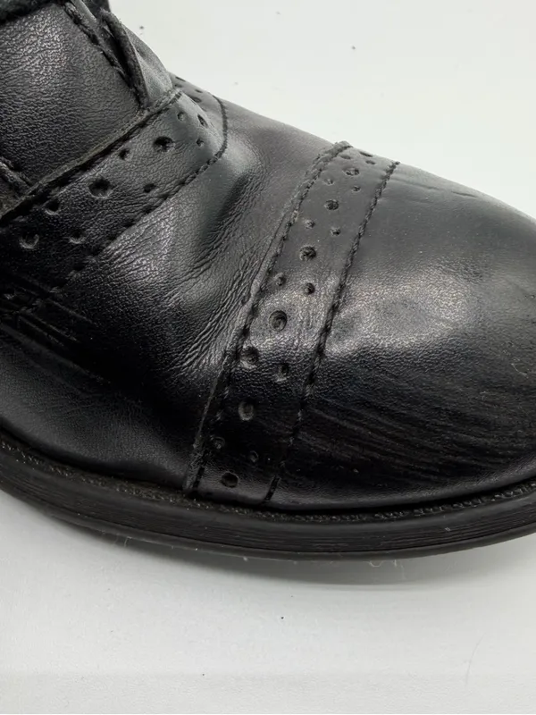 Tommy Hilfiger Black Leather Tall Riding Boots Lace Up Side Zip Women’s 6.5M - Image 16
