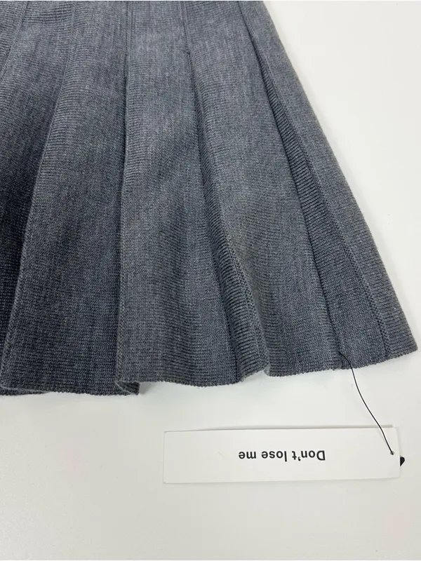 Reformation Mina Regenerative Merino Wool Pleated Mini Skirt - Image 6