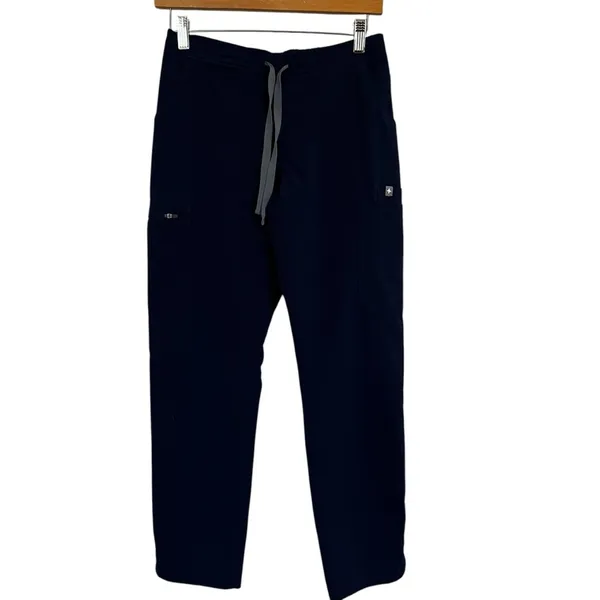 FIGS High Waisted Yola Skinny Cargo Pockets Women Size XS/P Blue PO 1356 - Image 4