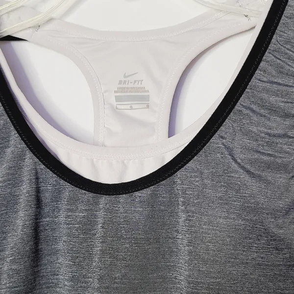 Nike dri fit sports bra workout tank top attached - Image 2