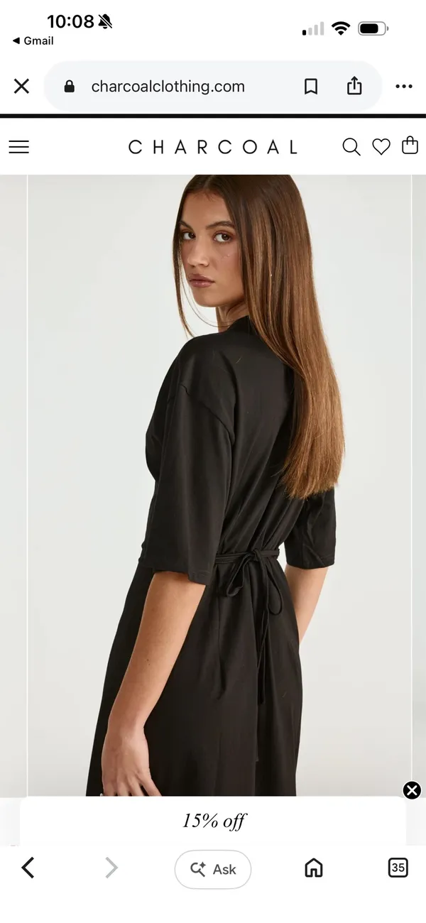Black Work Dress Charcoal - Image 2