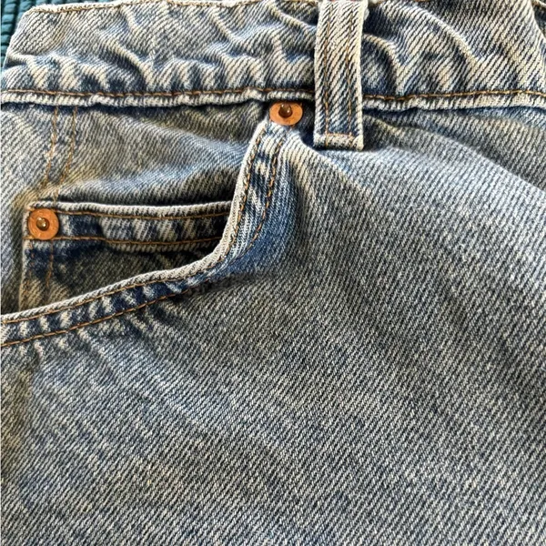VTG Levi’s 941 Orange Tab High Waisted Denim Shorts Sz 8 Reg Fit Cut Offs - Image 5
