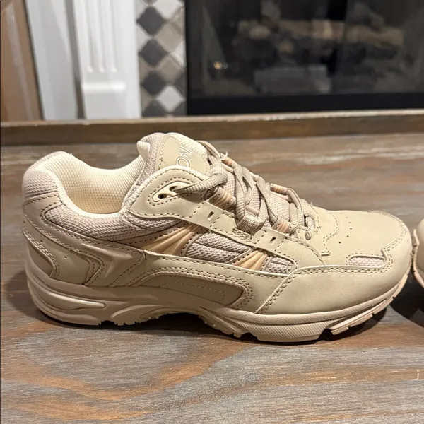 Vionic Walker Classic Orthotic Walking Shoes Stone‎ Taupe Size 5 NWOB Comfort - Image 3