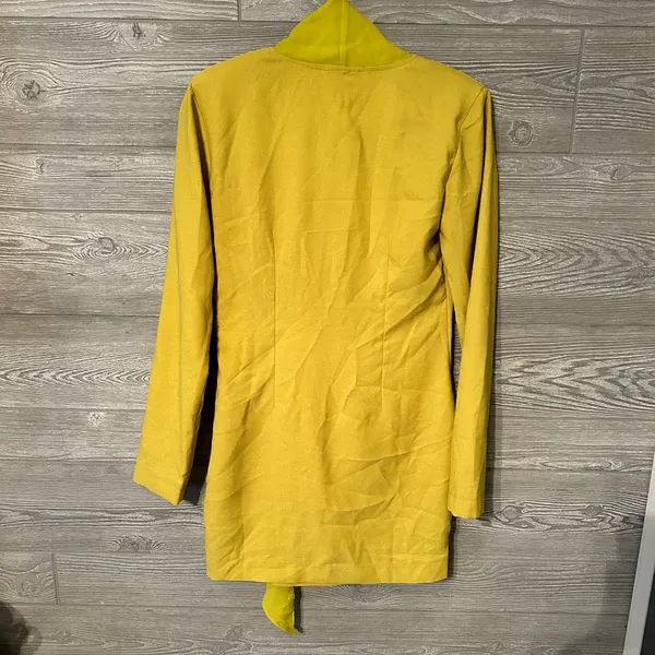 Olive Chiffon‎ Drape Detail Long Sleeve Bodycon Dress size 4 - Image 6