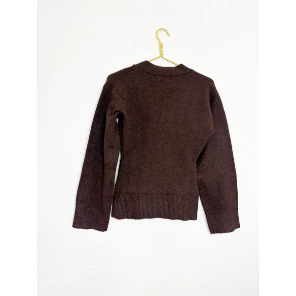 NWT Showpo Nerissa Cardigan Size 2 Brown Cinched Waist Puff Sleeve Wool Contour - Image 11