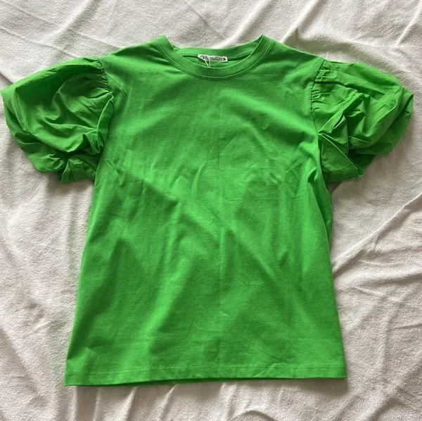 ZARA balloon shoulder top. S - Image 2