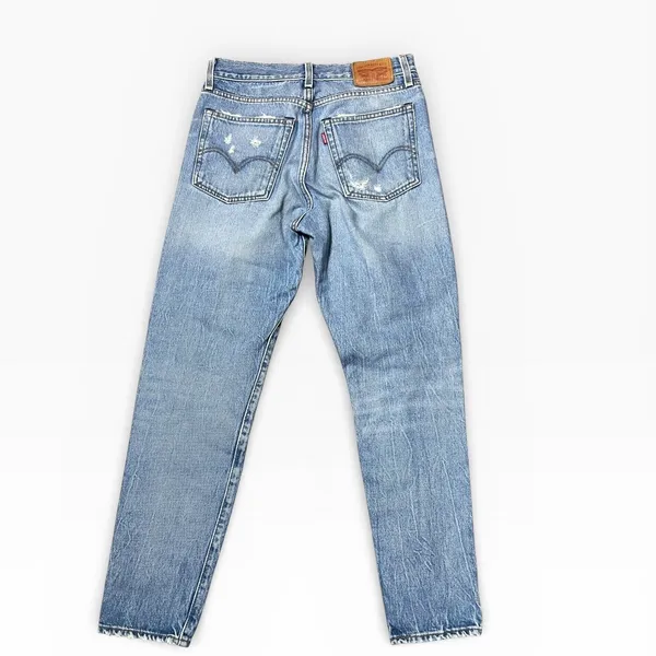Levis Ankle Skinny‎ Relaxed Distressed Light Wash Jeans Size 26 Button Fly Y2K - Image 2