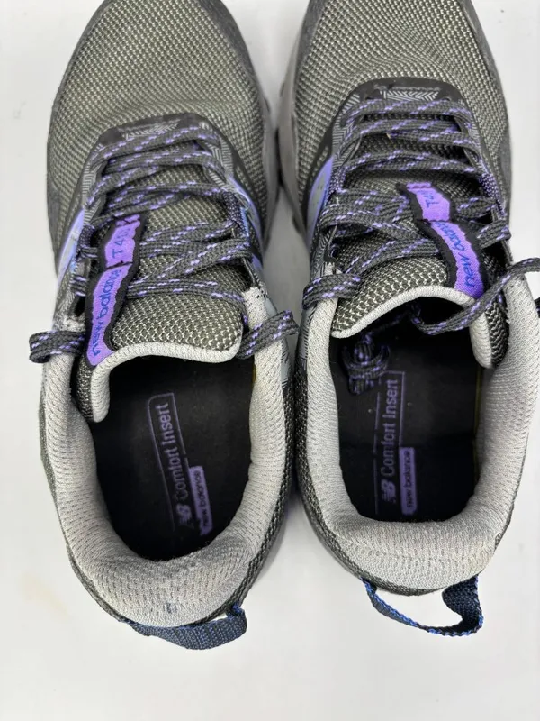 New Balance T410 Trail Running Shoes Unisex M7/W8.5 Gray Lace Up WT410LQ8 - Image 5