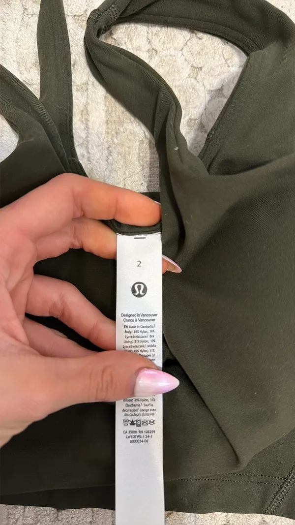 Dark Green Lululemon Align Tank - Image 3