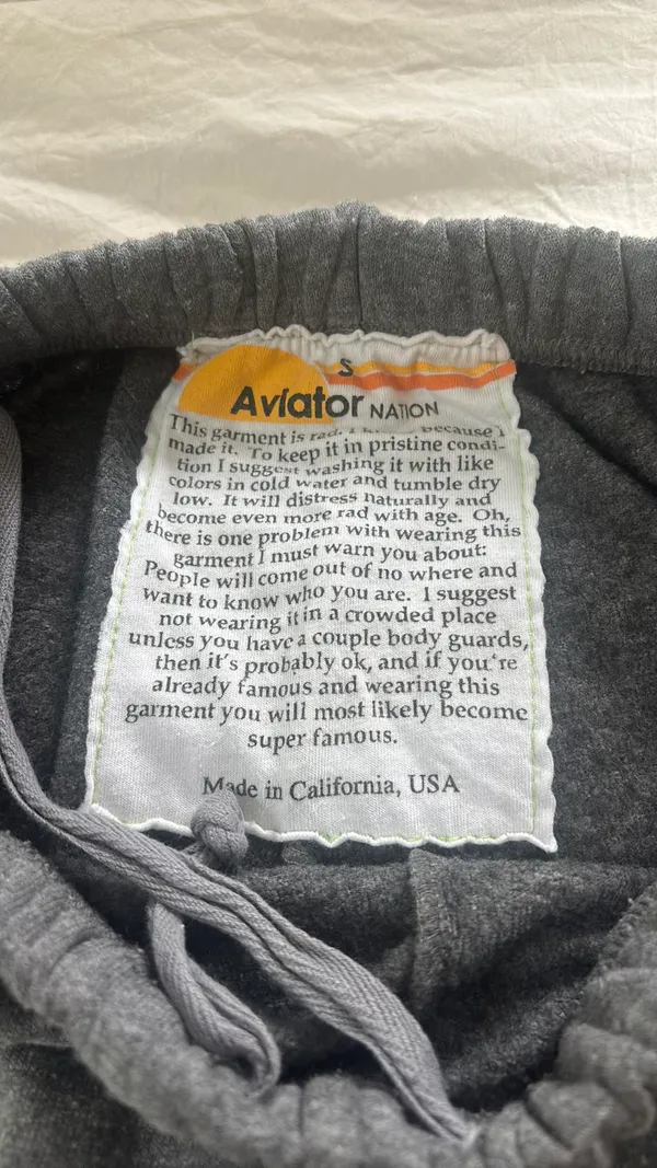 Aviator Nation Sweatpants 5 Stripe Grey - Image 3