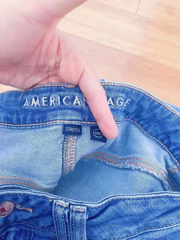 American Eagle Dreamy Drape Stretch Super High-Waisted Cargo Baggy Wide-Leg Jean Sz 10 - Image 8