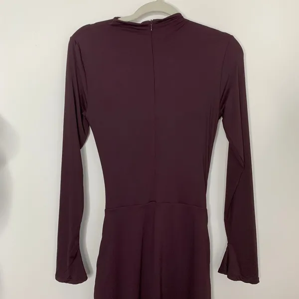 Babyboo Tahnee Maxi Dress Plum Womens Cutout Longsleeve BodyCon Size Medium - Image 8
