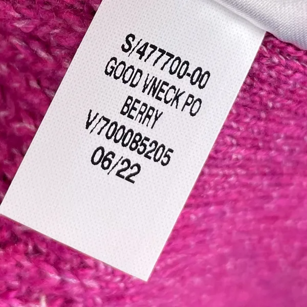 Old Navy V-Neck Melange Shaker Stitch Cocoon Pullover Sweater Berry Pink Medium - Image 9