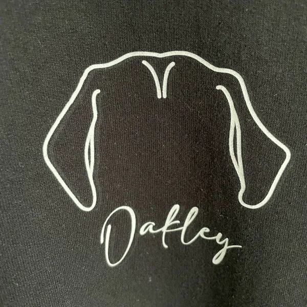 Gildan Black Sweatshirt with White Oakley Dog Detail - Image 4