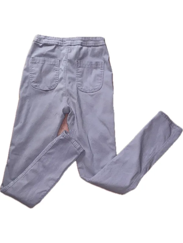 Lavender High Waisted Skinny Jeans Size XL Pastel Stretch Denim - Image 2