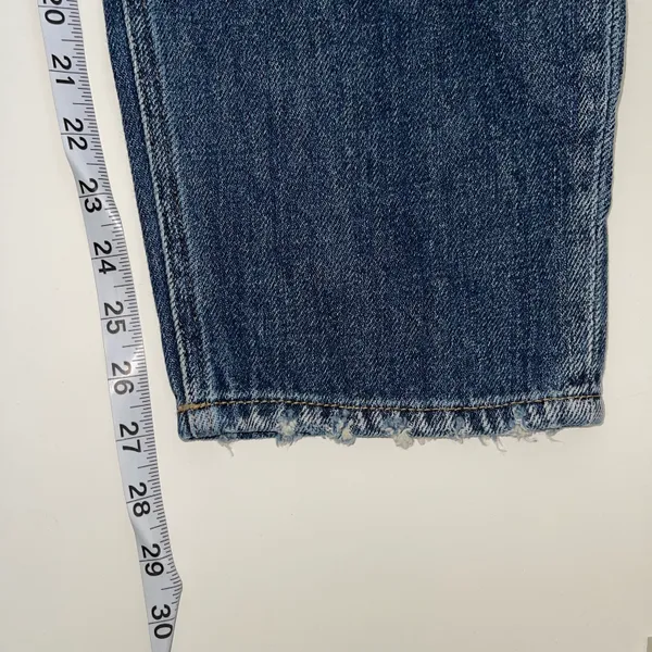 KanCan Nonstretch 100% Cotton Ripped High Rise Dark Wash Mom Jeans - Image 11