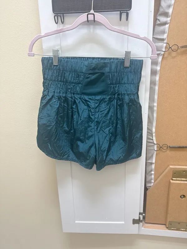 FP Movement The Way Home Shorts Size S Teal High Waisted - Image 4