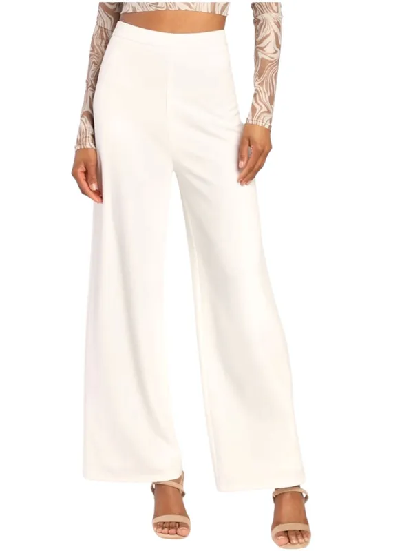 Lulus White Wide Leg Get Dressed Up Lined Pants NWT Size Small - Image 11