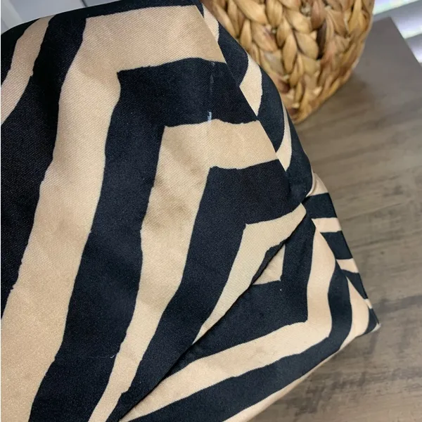 Coach y2k Devin Black Tan Zebra Print Nylon Overnight Tote Pouch - Image 9