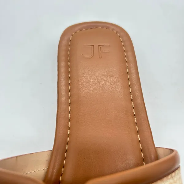 Justfab Becca‎ Flat Sandals Womens 8 Brown Woven Upper Comfortable Slip-On NEW - Image 8