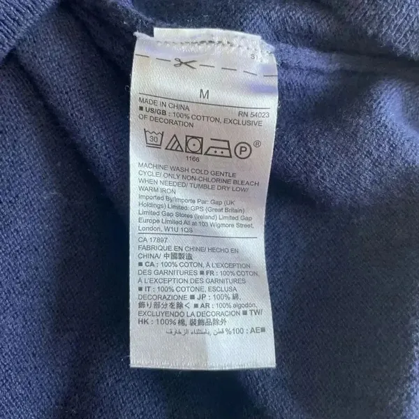 Gap Navy Blue With Pink Lettering Graphic Sweater Long Sleeves Cotton Casual Wom - Image 12