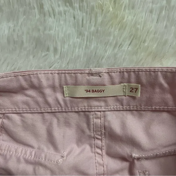 Levi’s 94 Baggy Cargo Pants Chalk Pink Women’s Size 27/30 Y2K 90s - Image 10