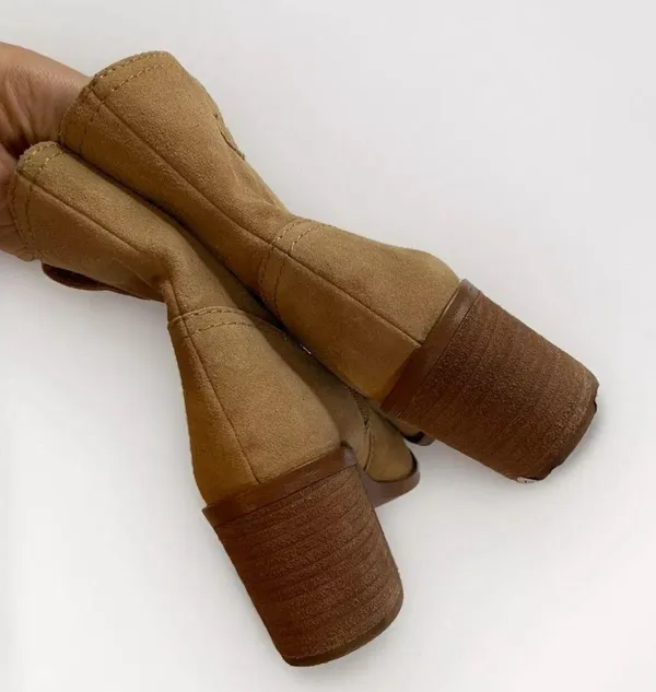 Suede Leather Sand Western Livie Bootie - Image 4