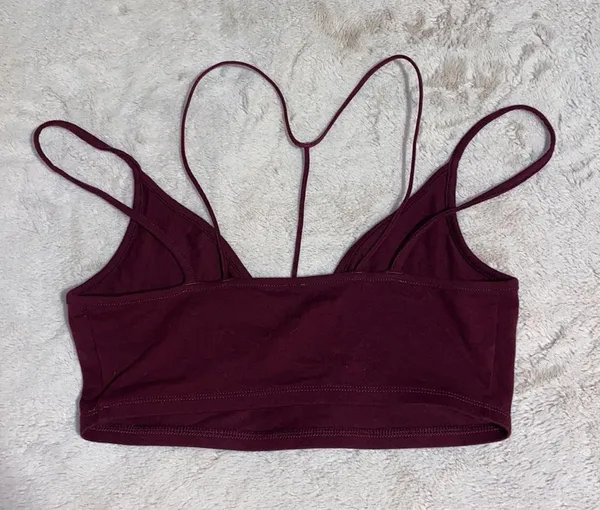 Express Burgundy Bralette Small - Image 2