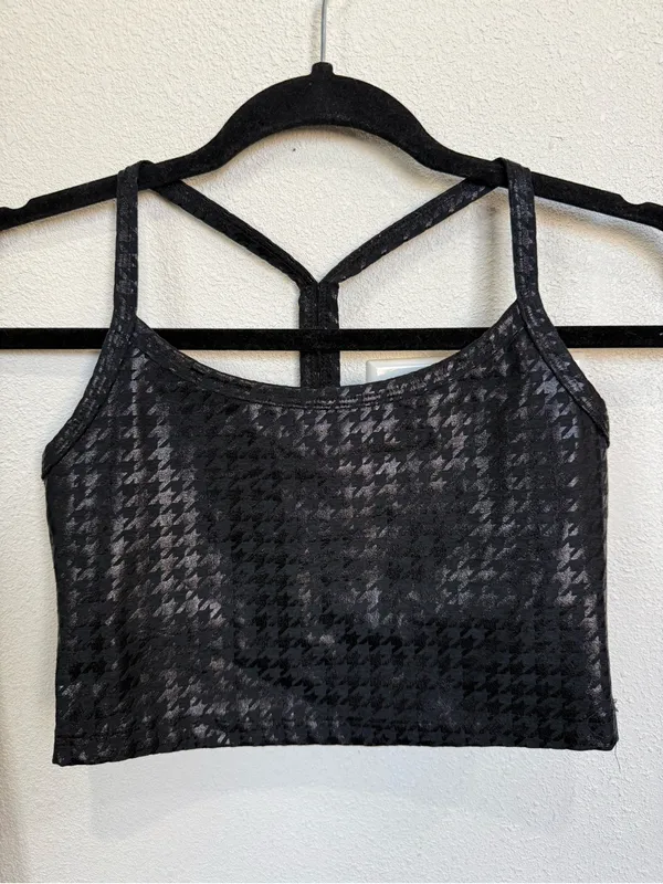 Beyond Yoga Houndstooth Matching Set 2PC Leggings Crop Tank Small Athleisure Y2K - Image 5