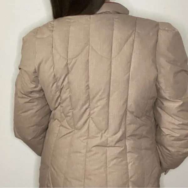 BiBi Brothers Down Fill Camel Puffer Coat Small Tan - Image 7