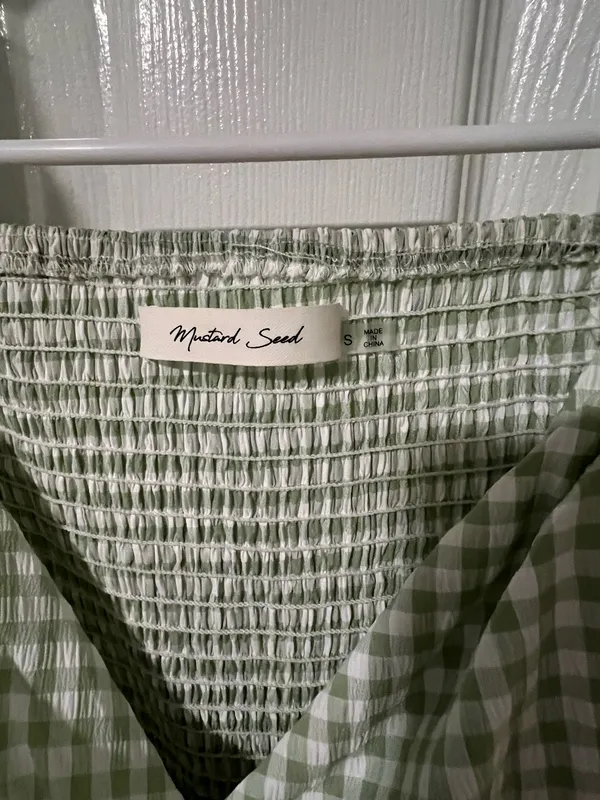 Mustard Seed Gingham Green Dress - Image 6