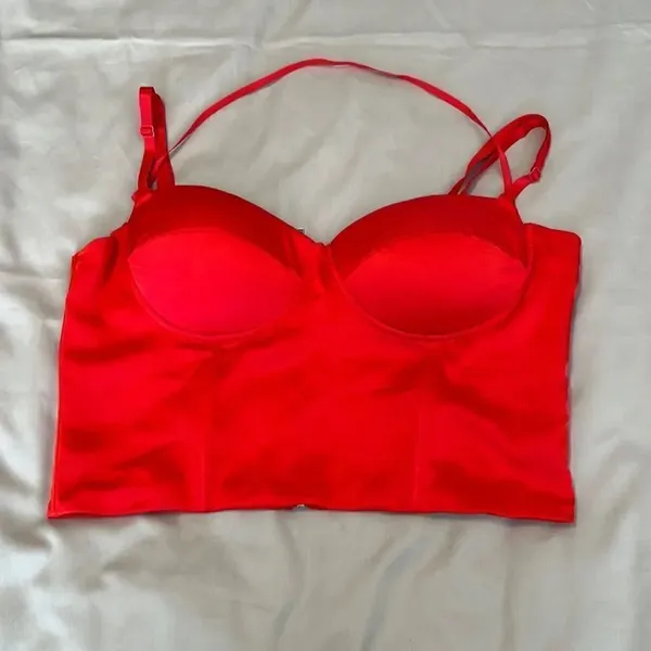 NWT Say what? Red size large zip back adjustable spaghetti strap camisole - Image 2