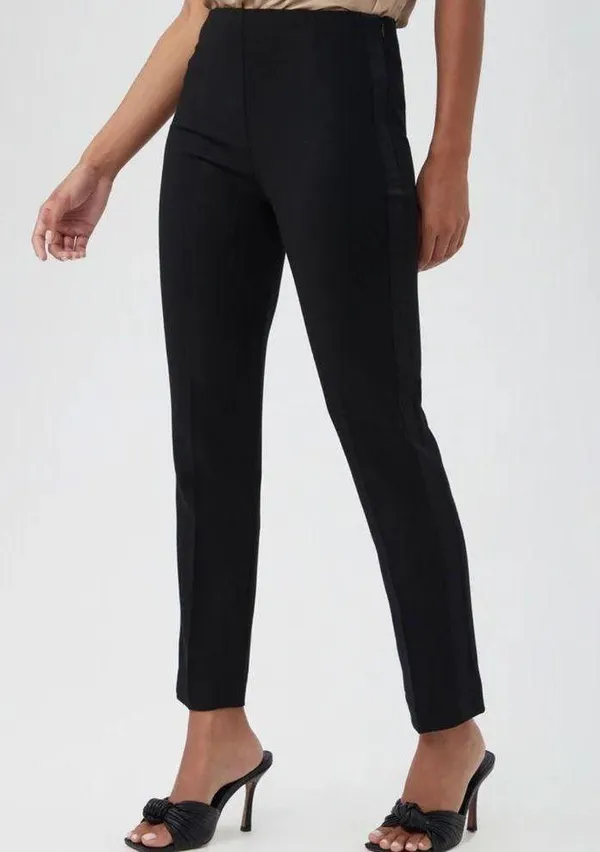 Trina Turk Straight Leg Flat Front Black Dress Pants Size 0 Nwt - Image 9