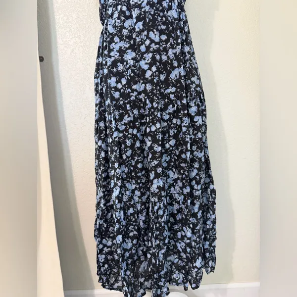 By The River Blue Floral Tie-Shoulder Maxi Dress, Size‎ S - Image 4