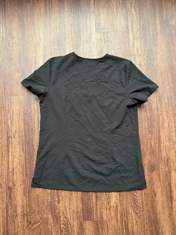 FIGS Women’s Black Catarina One Pocket Scrub Top - Size S - Image 2