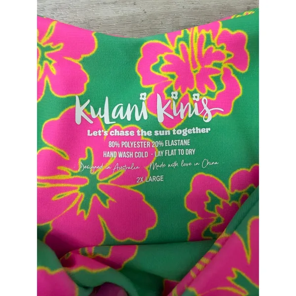 Kulani Kinis Melon Sorbet Bikini Size 2XL Ditzy Underwire Bra Y Cheeky Bottom - Image 3