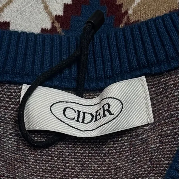 NWOT Cider Sweater Vest Blue Argyle Print‎ Academia Preppy Old Money S/M - Image 7