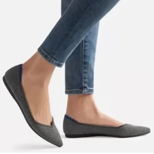 Rothy's The Point Cloud Grey Birdseye Flats - Image 2
