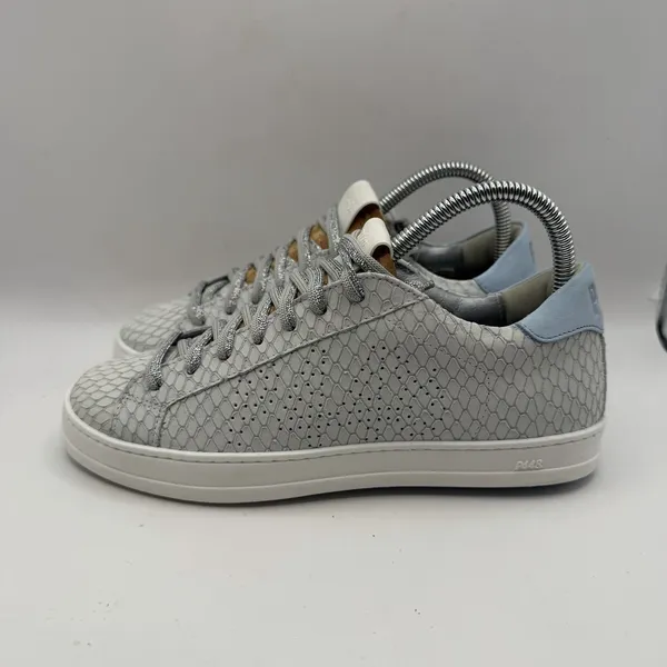 P448 Women's John Margot Sneaker Shoes Blue White‎ Cork Size EU 36 US Size 6-6.5 - Image 2