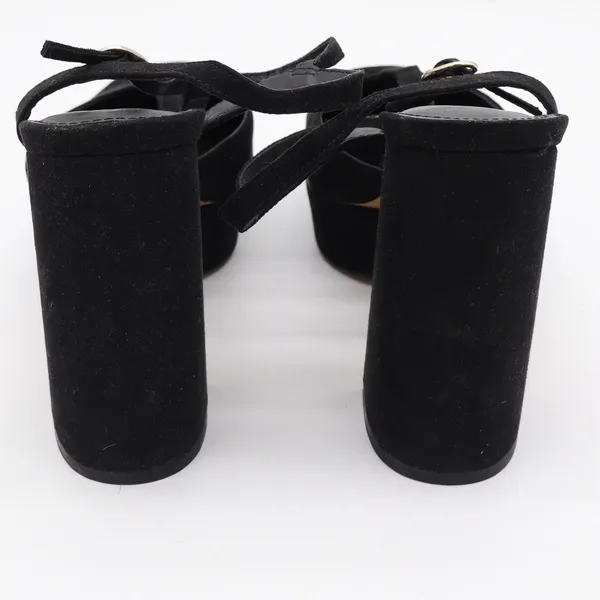 New York & Company Malayah Black Faux Suede Platform Block Heels Size 9 - Image 5