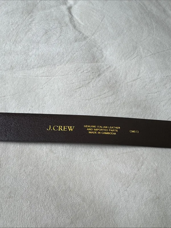 J.Crew Women's Wide belt in studded Italian leather Sz S $98 Milan Brown - Image 4