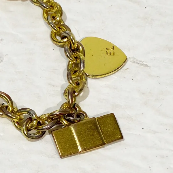 Estee Lauder The Golden Icons Gold Tone Charm Bracelet‎ - Image 3