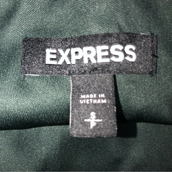 Autumn Wedding Guest Dress Size S Green Midi Slip Evening Glam 90s Vibes Express - Image 2