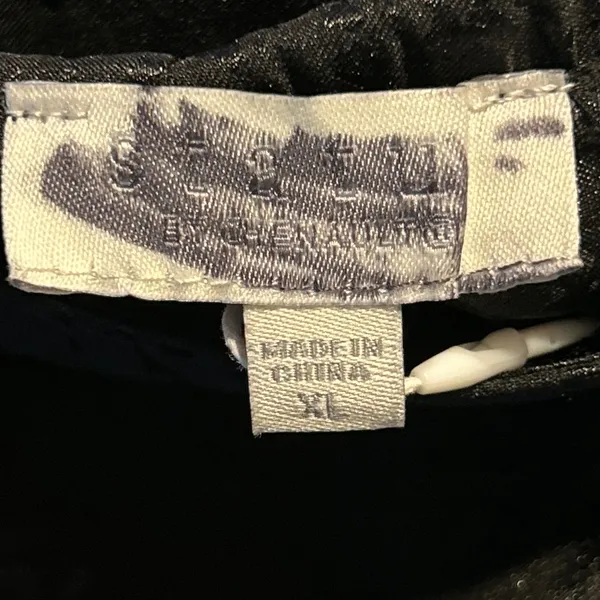 Status by Chenault Black Textured Tie Waist Midi Skirt‎ Women's XL - Image 5