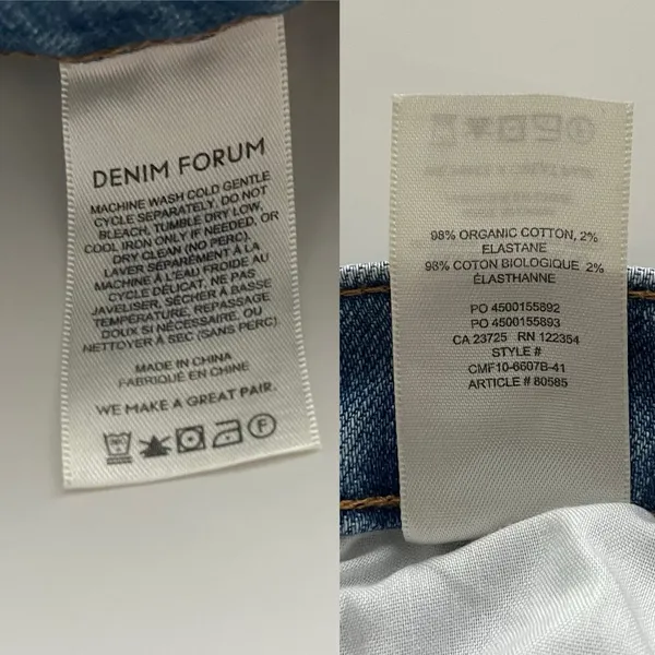Aritzia Denim Forum The Arlo Hi-Rise Straight Jean Sz 26 Tall Minimalist 90's - Image 6