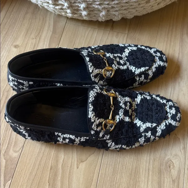 Gucci Jordaan tweed loafers - Image 2