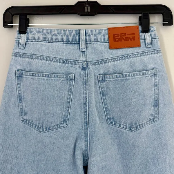 Princess Polly Booran Light Wash Denim Wide Leg Center Seam Jeans - Image 6