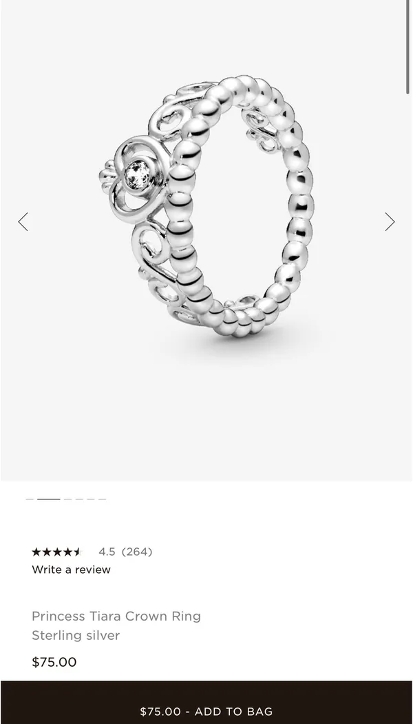 Pandora Crown Ring Princess - Image 2