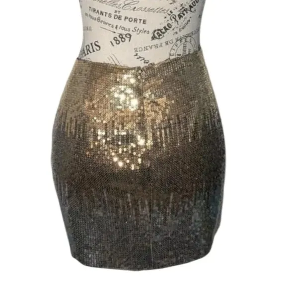 2b Bebe Ombre Sequin Mini Skirt, Size Small - Image 2